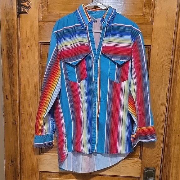 Latigo Other - Latigo Blue and Orange Striped Shirt